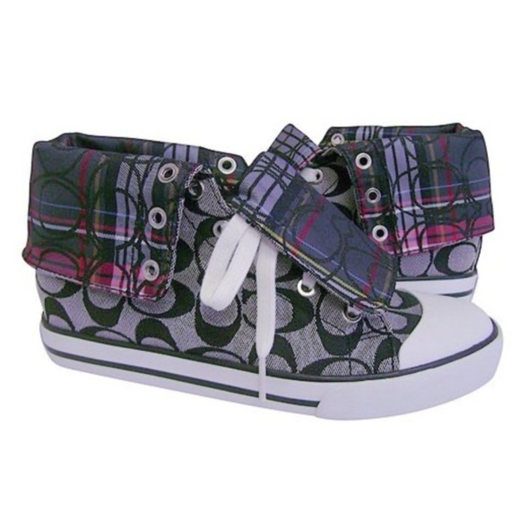 Coach - Vintage Bonney Signature High-Top Sneakers (Plaid)